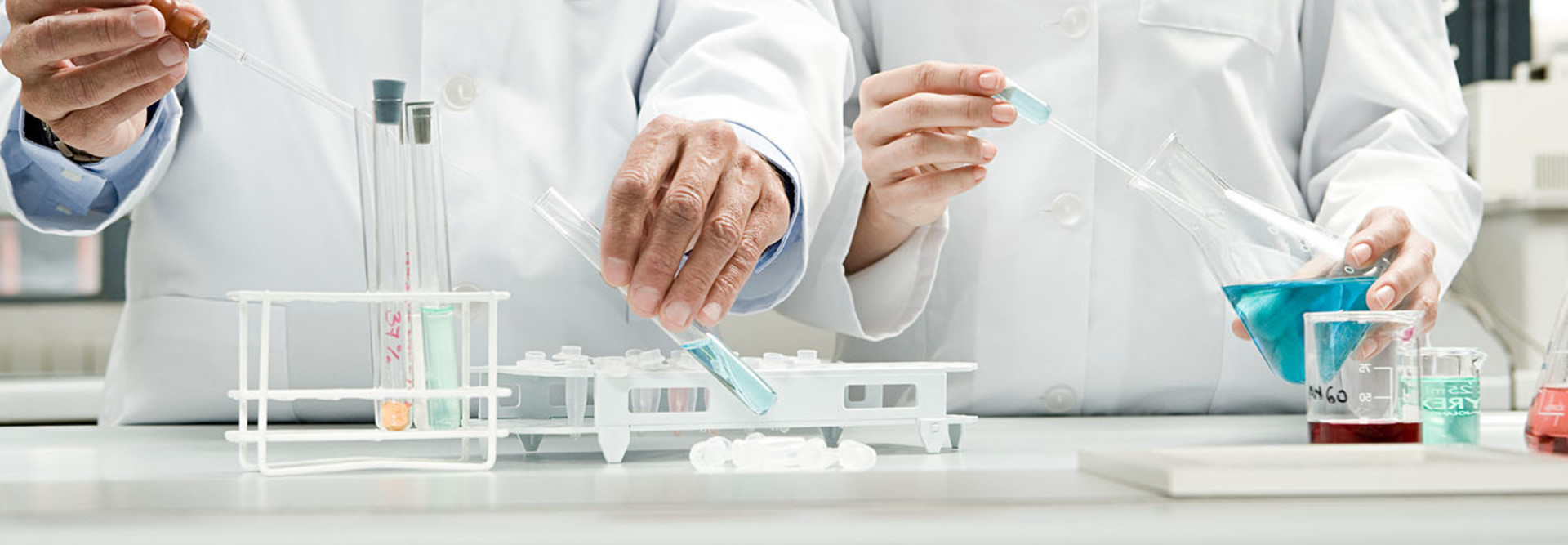 Scientists conducting an experiment
