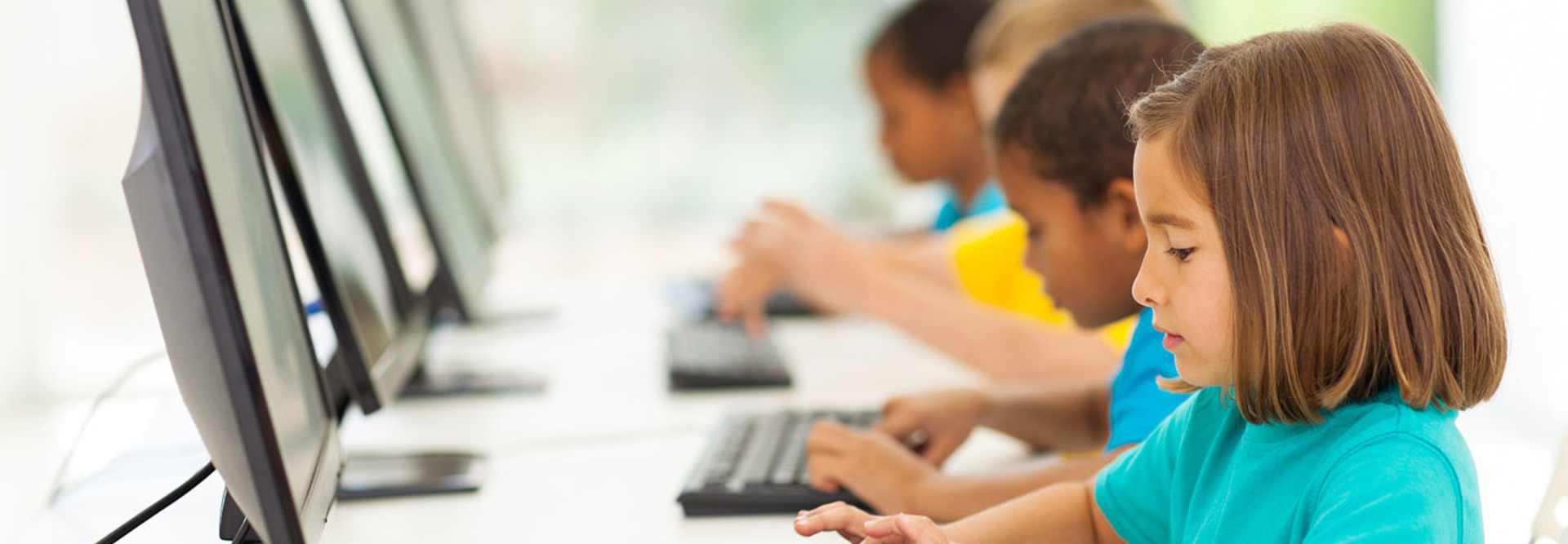 Children at computers