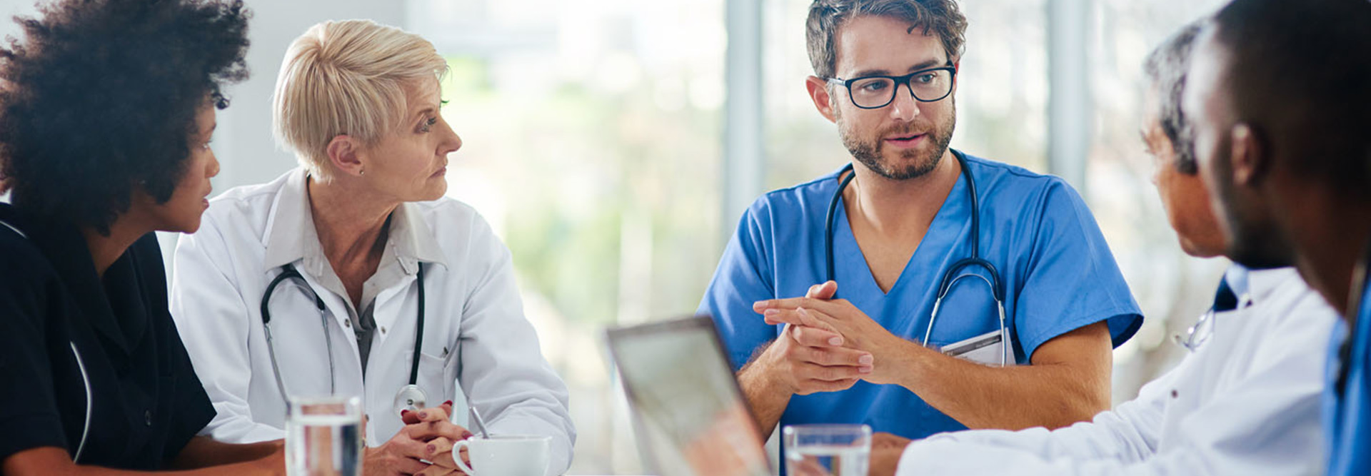 Shot of a team of doctors having a meeting in a hospital