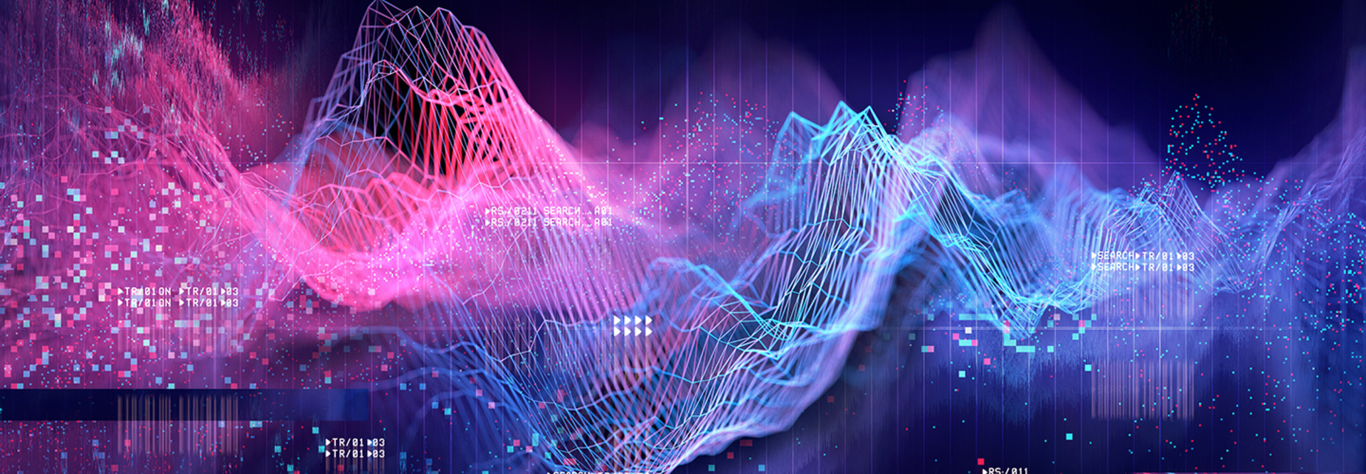Data abstract lines pink and purple