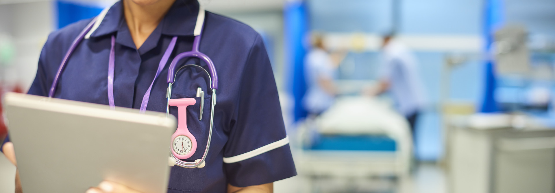 nurse close-up with tablet