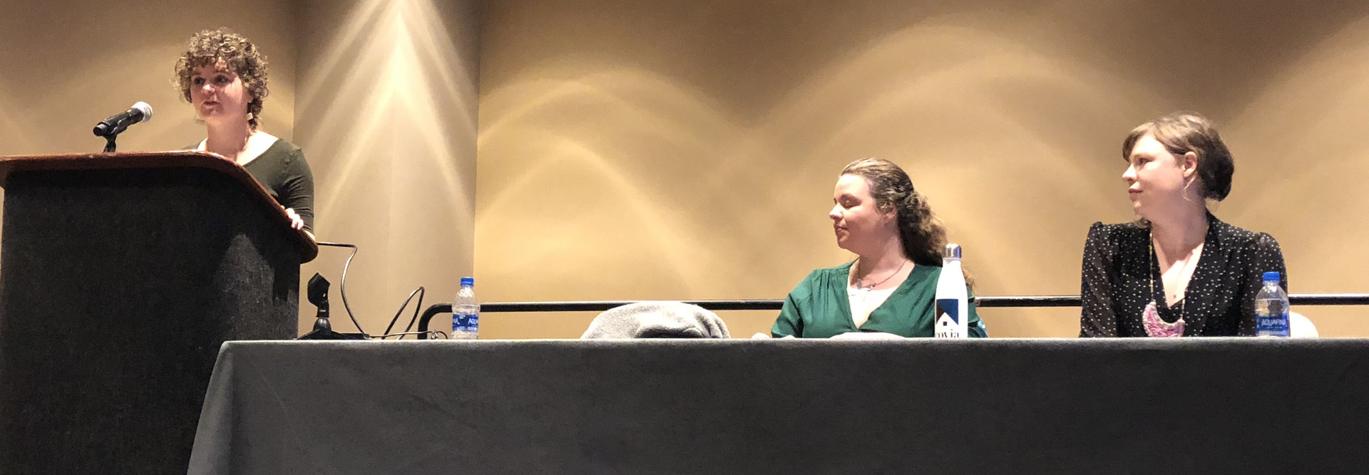 From left: Katie Wade, Associate Director, Well Connected, Jessica McCracken, Vice President of Programming and Development, Ruth's Table, Sadie Harmon, Dementia Inclusive Community Director, Elder Care Alliance
