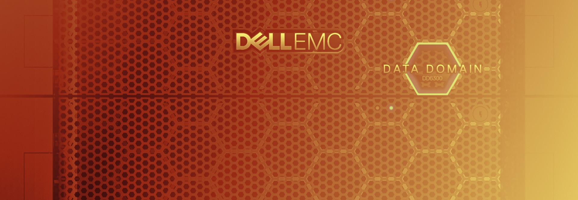 Dell logo on orange background