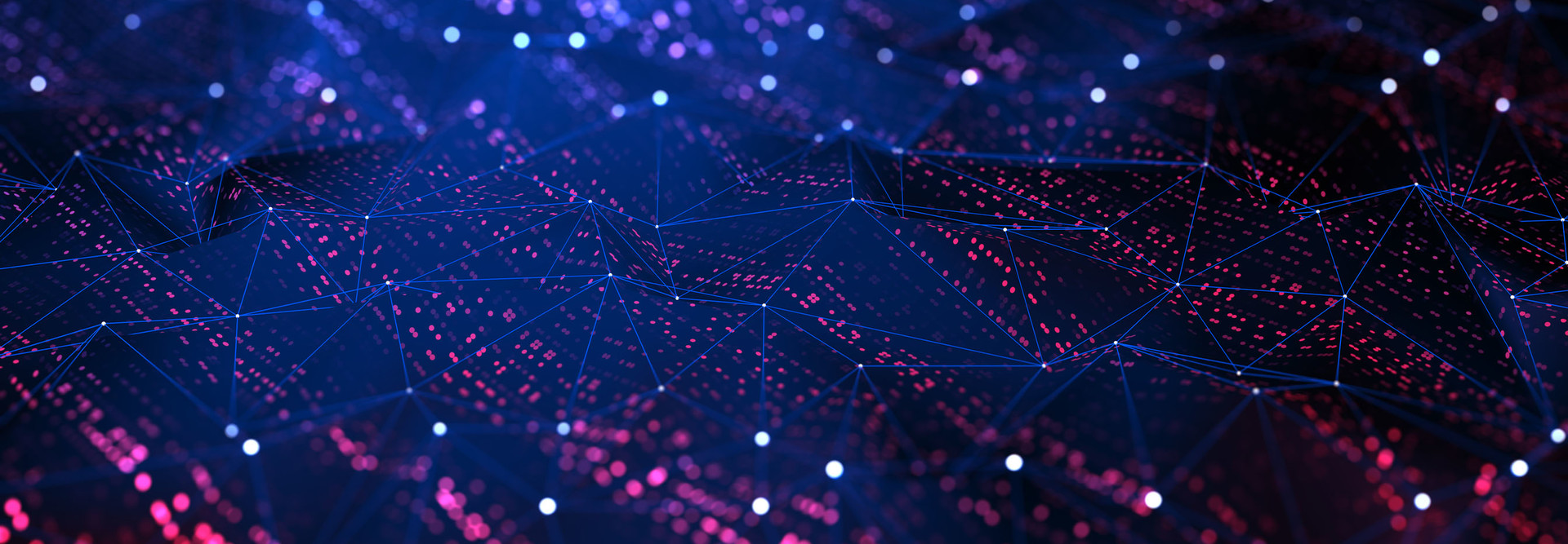 Network abstract concept, connected lines, purple and blue