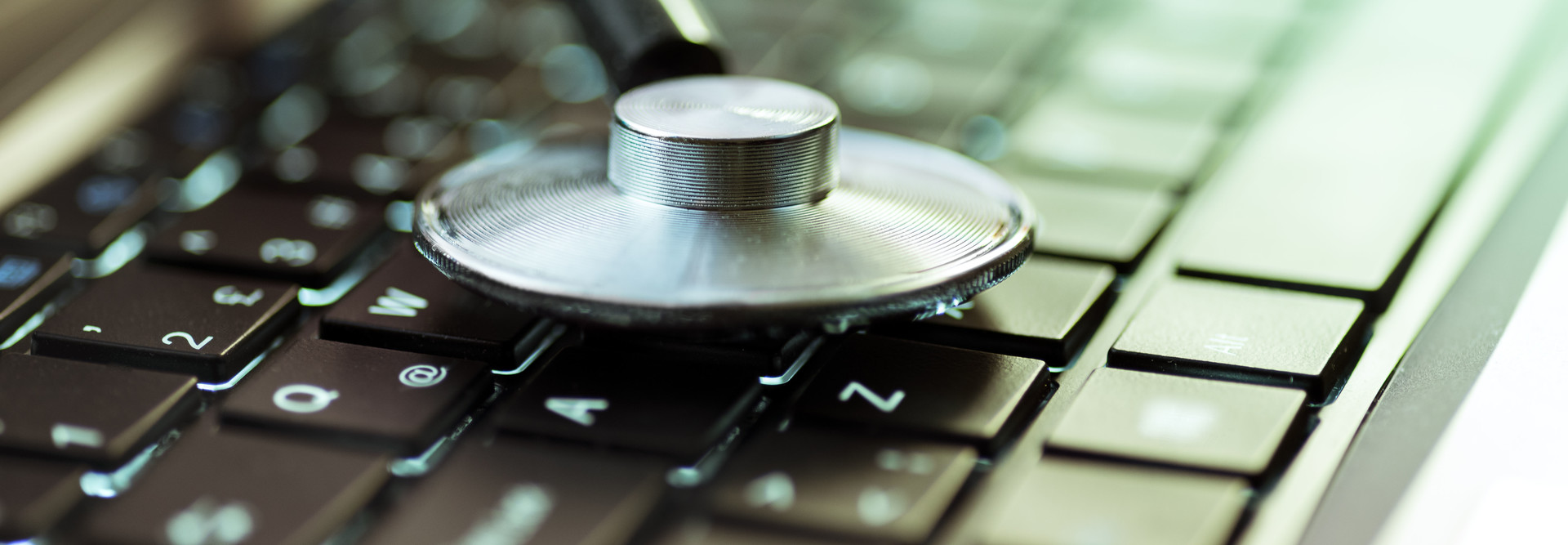 Stethoscope on computer