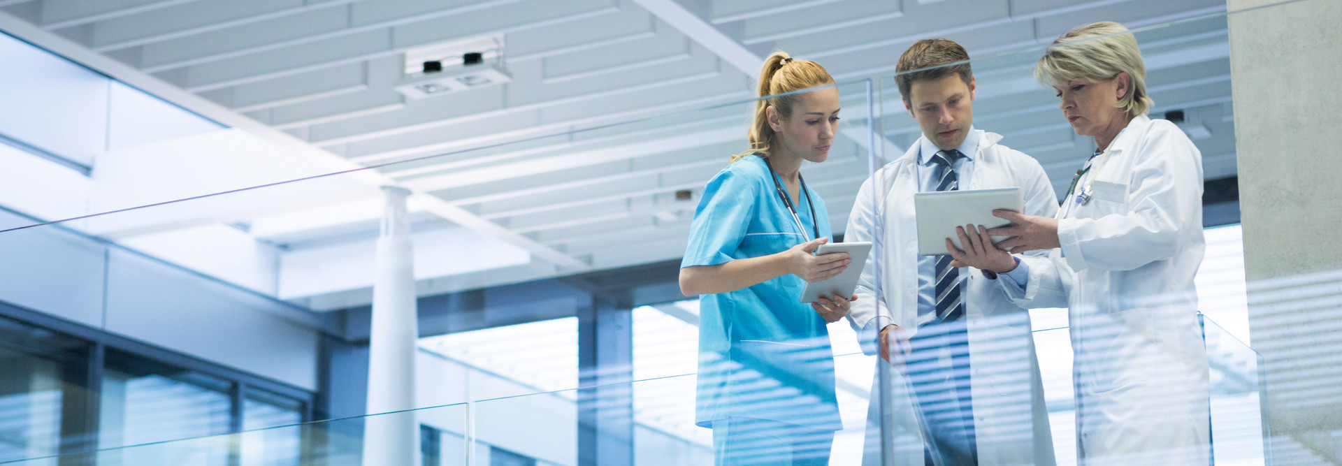 Clinicians discuss patient data