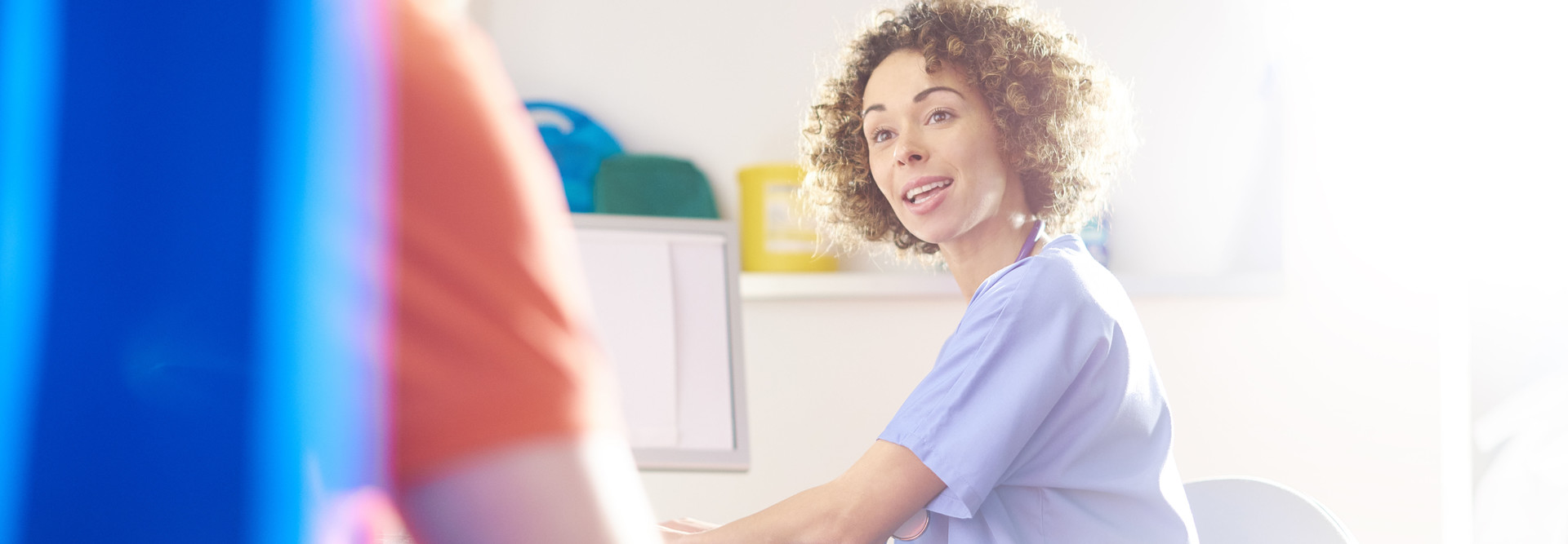Nurse types info into EHR