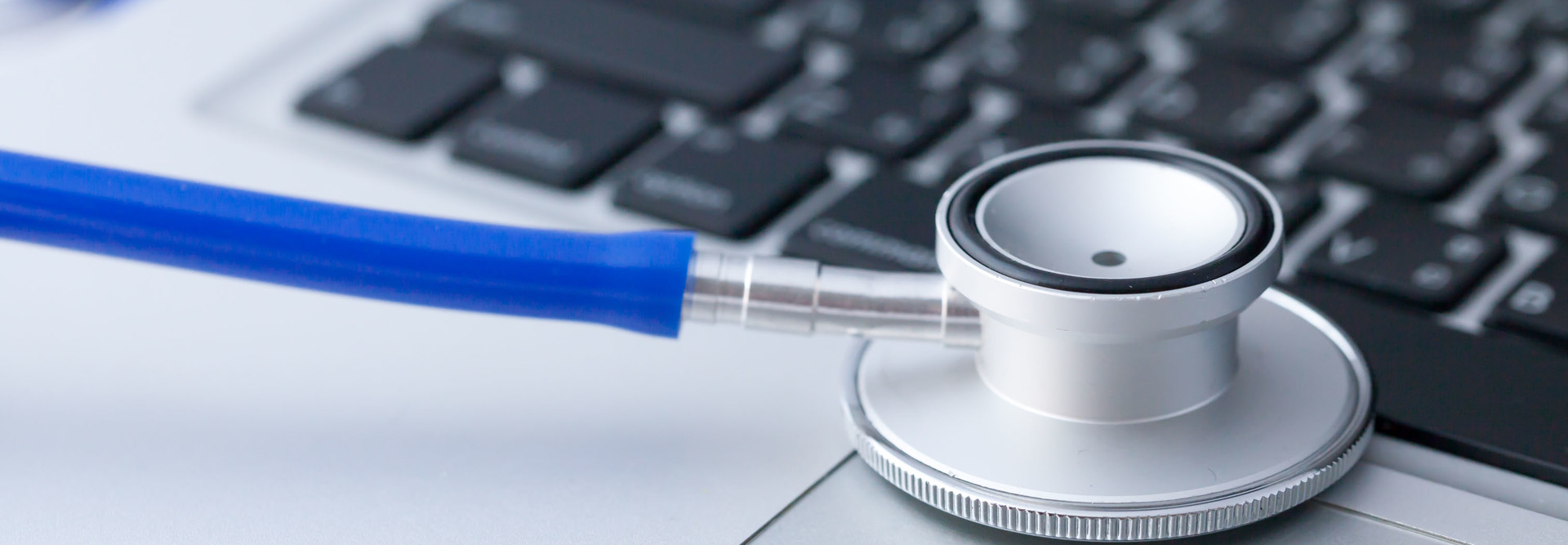 Stethoscope on computer