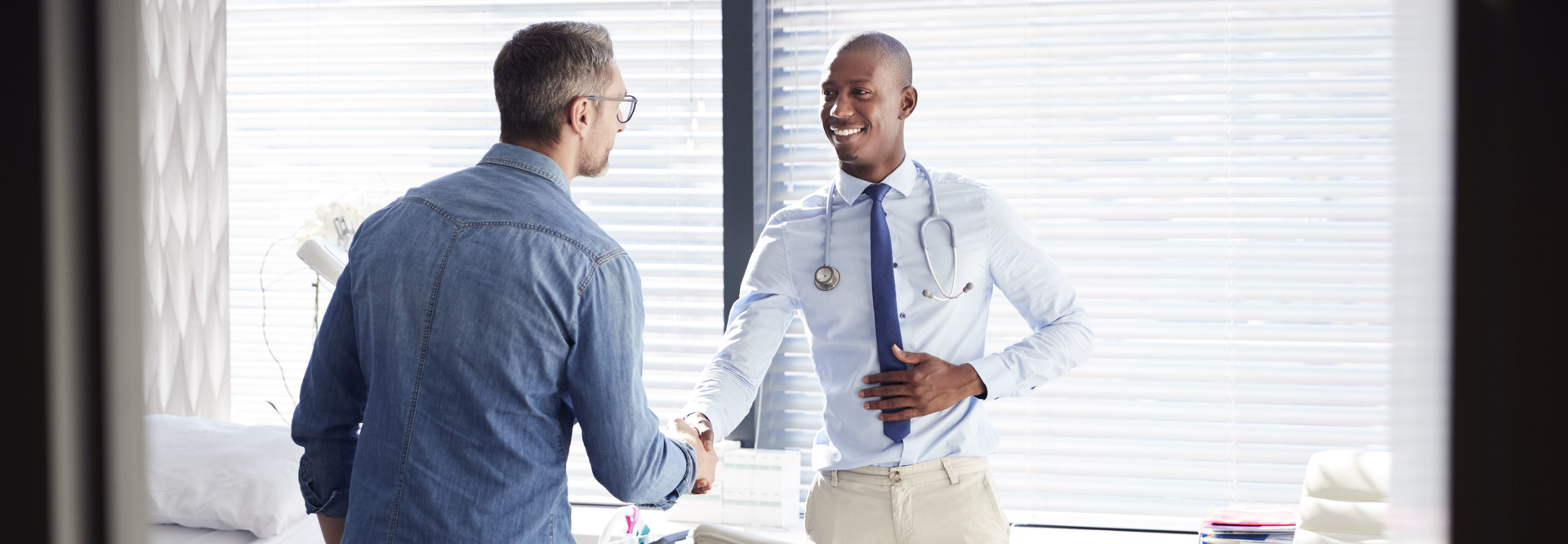 Doctor with patient