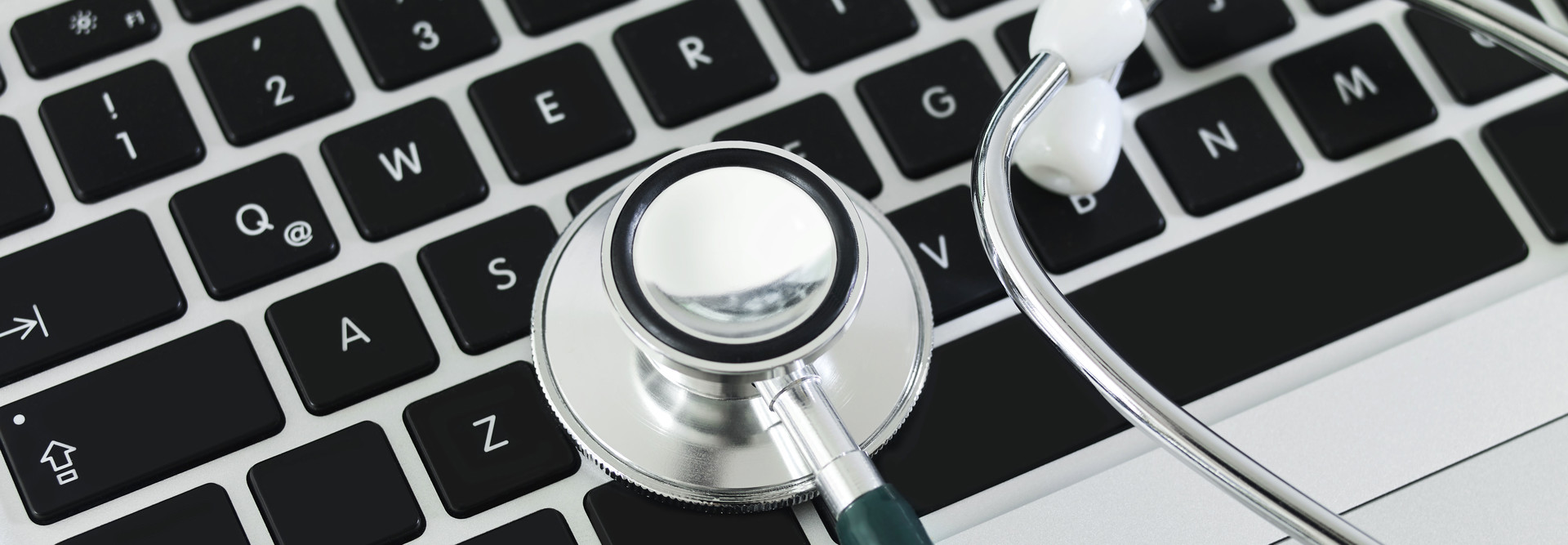 Stethoscope on computer