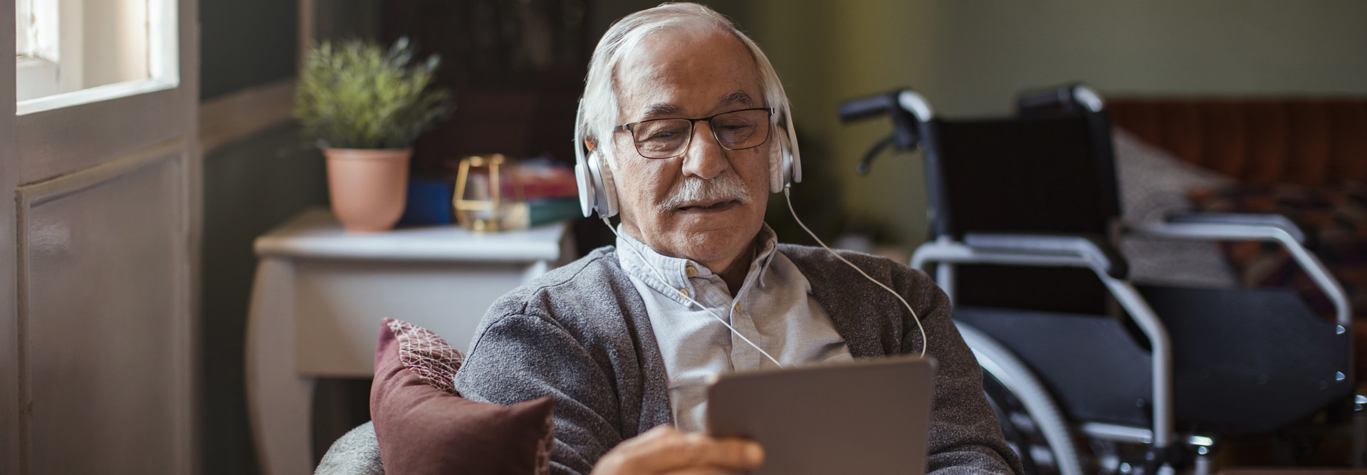 Man with tablet