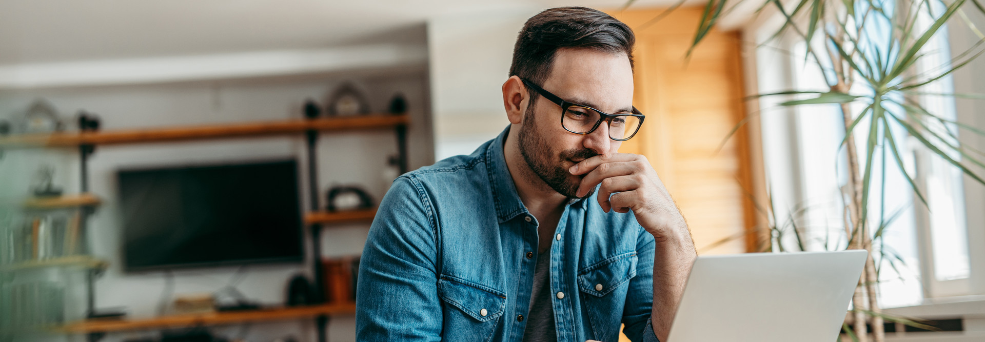 man using chatbot