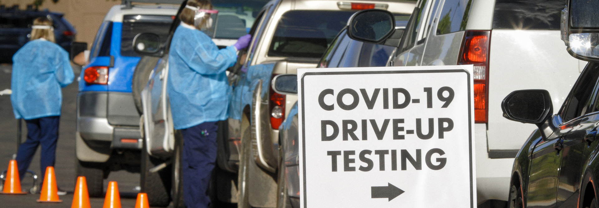 covid drive-up testing site