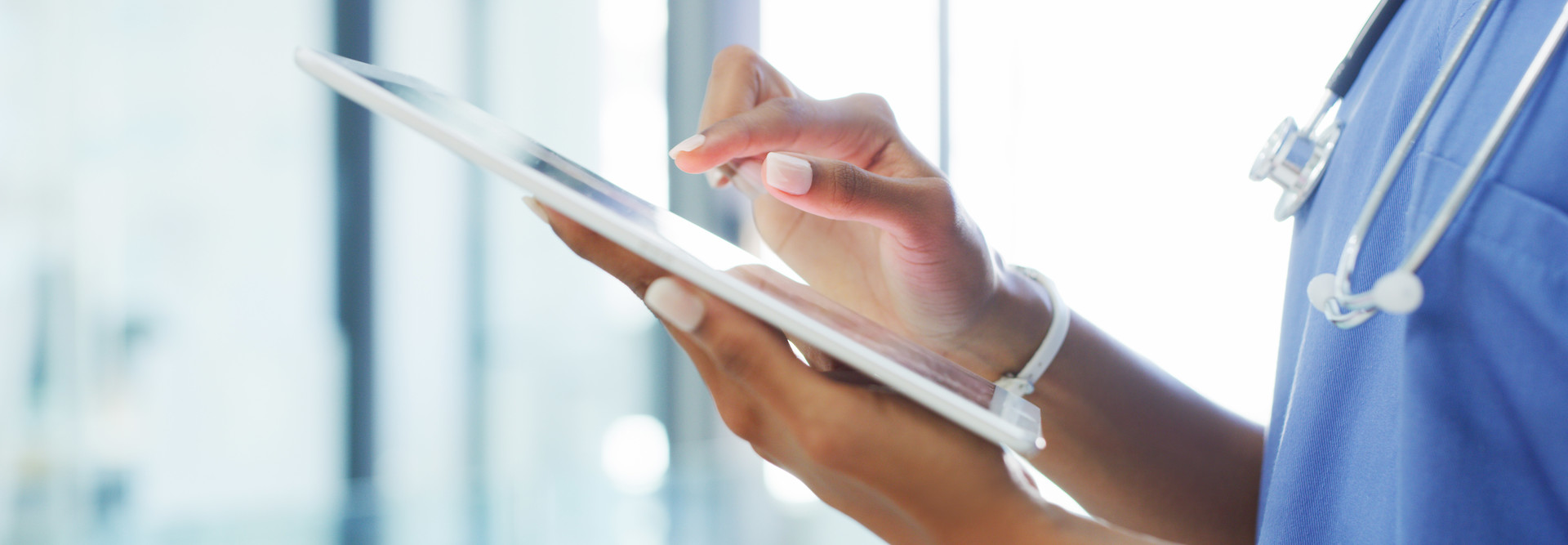 Nurse with tablet