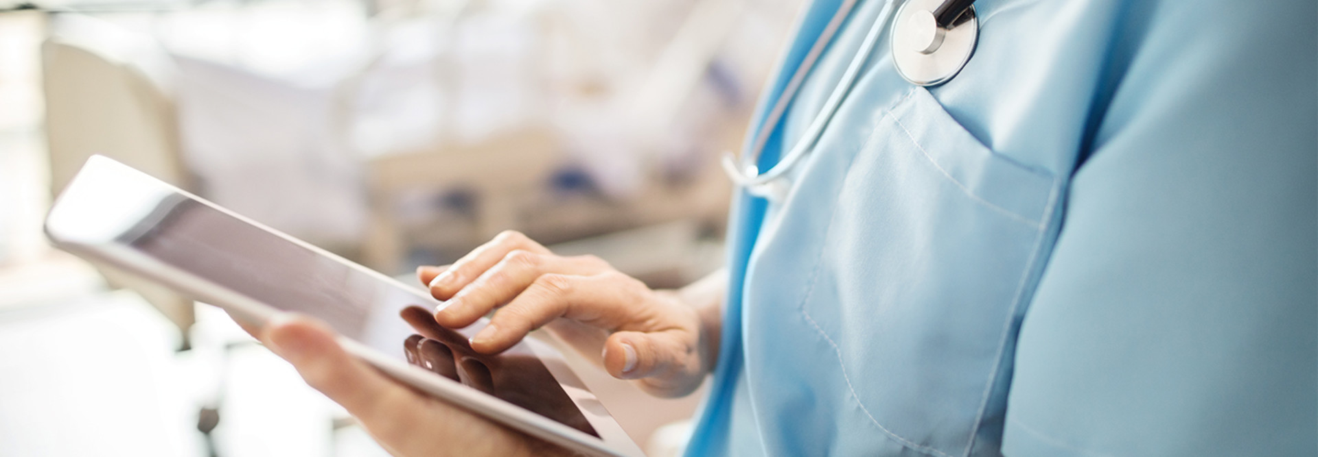 nurse with tablet