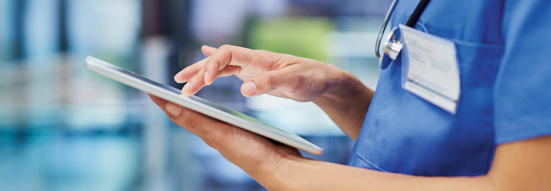 nurse with tablet