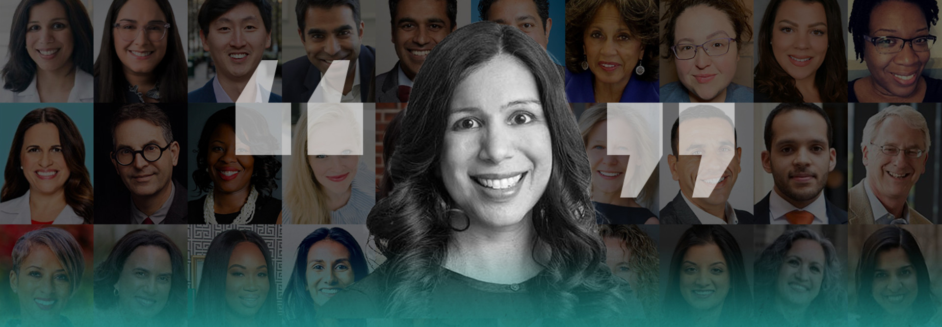 Dr. Ami Bhatt surrounded by 2022 HealthTech influencers