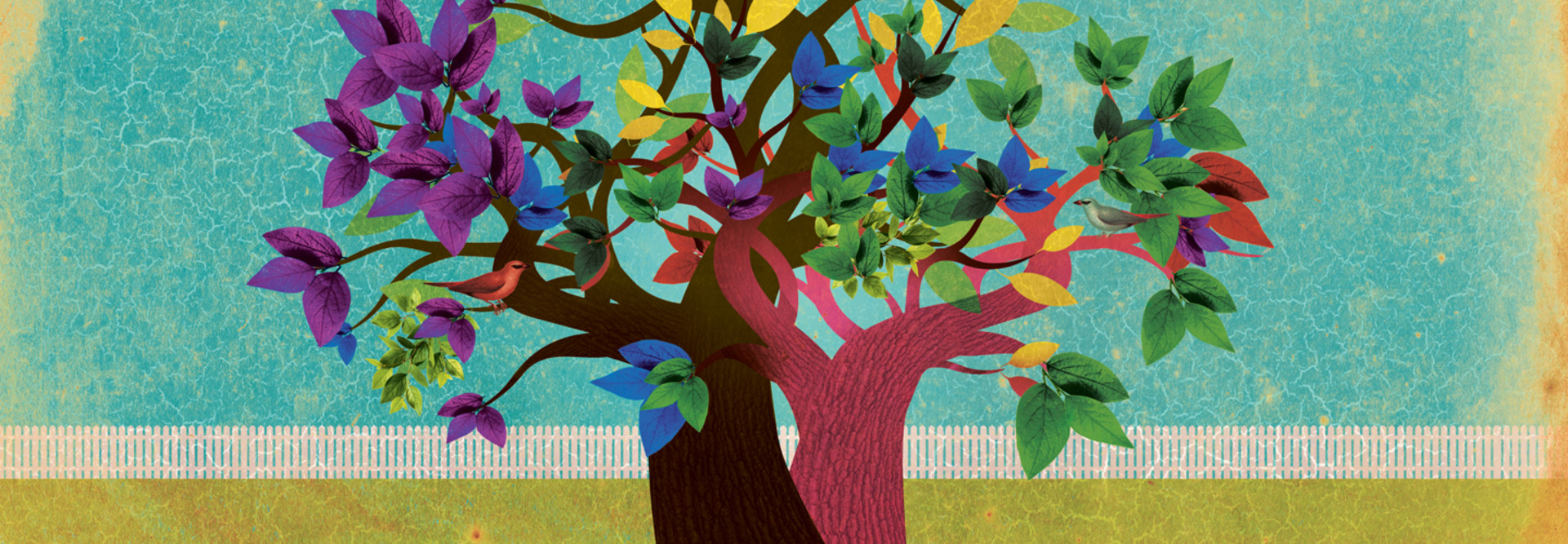 A colorful tree indicating growth