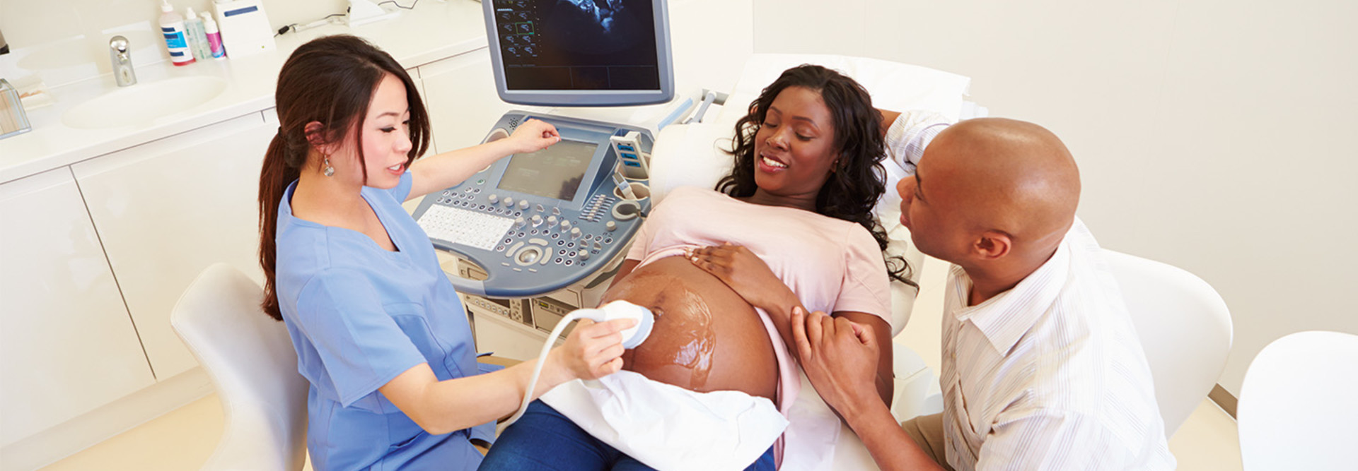 Black couple attends ultrasound appointment