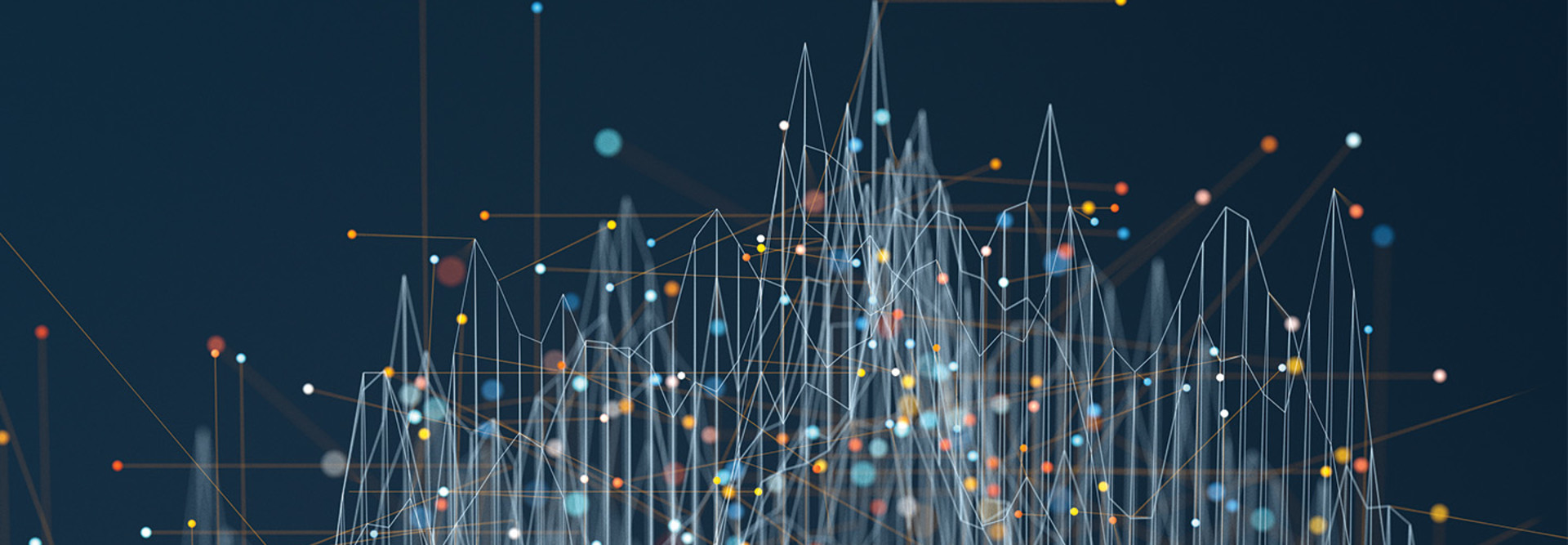 data visualization concept with graphed data points