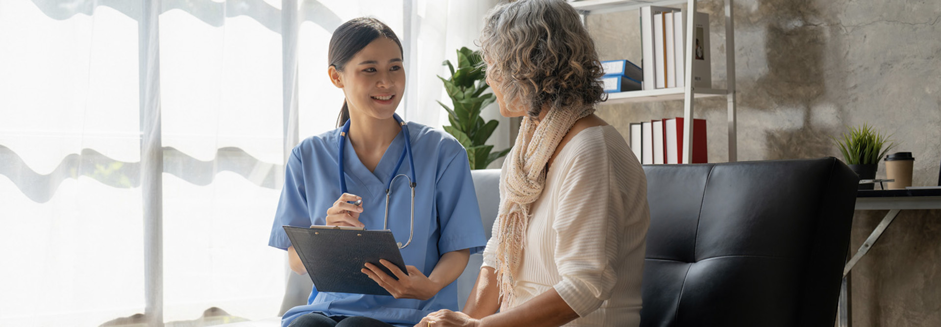 Physician making home visit
