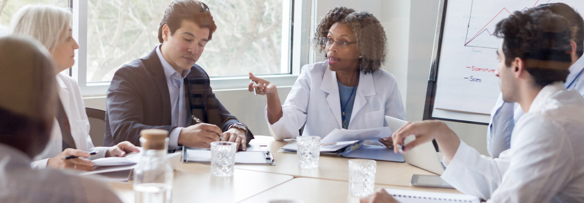 A meeting between doctors and shareholders