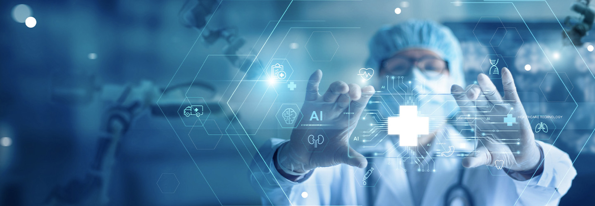 Doctor use AI robots for diagnosis