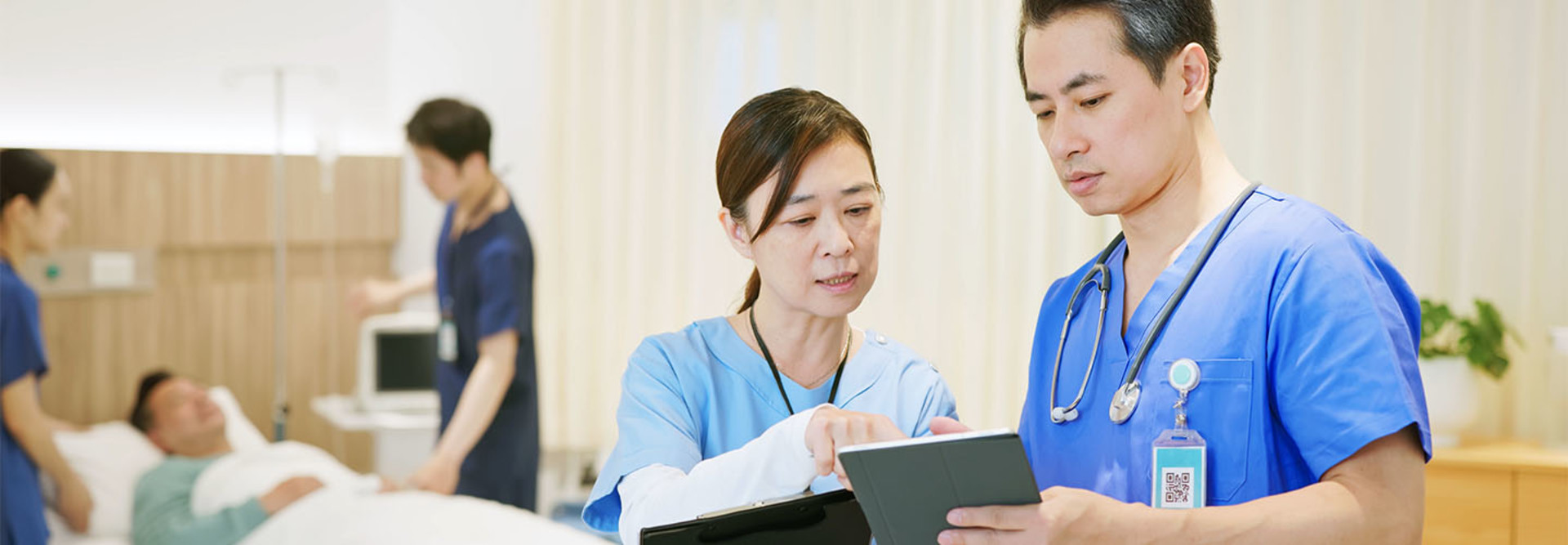 Medical team working in hospital