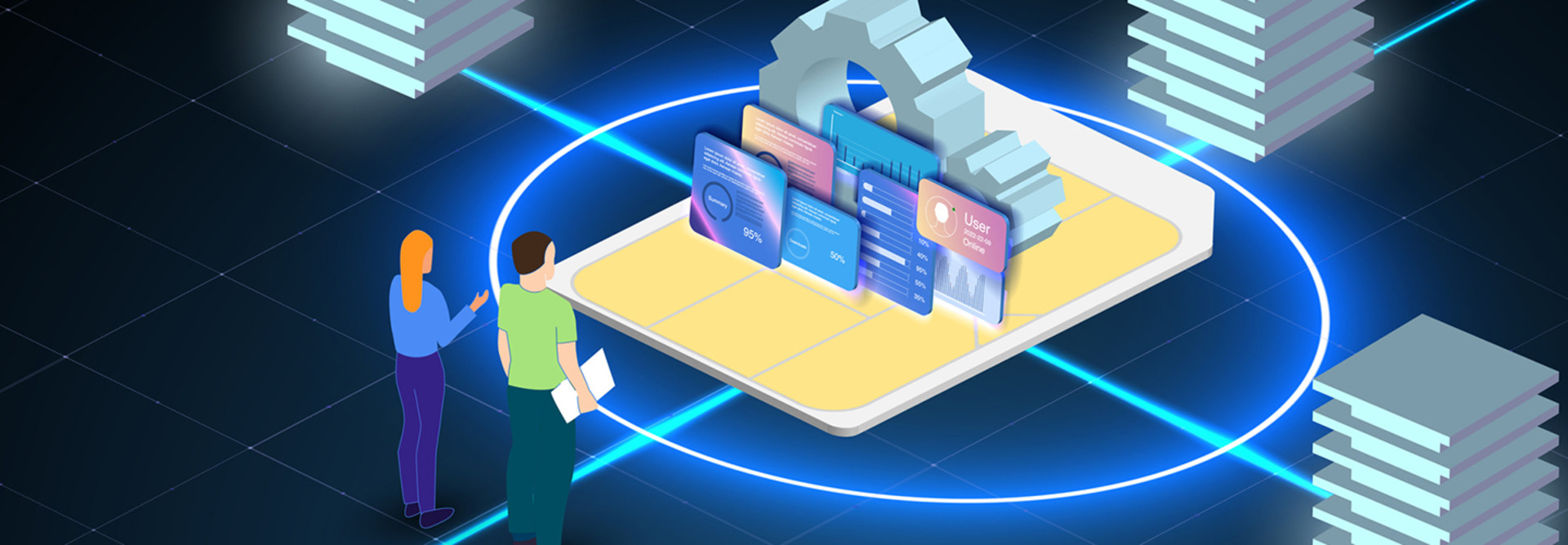 eSim card chip concept illustration