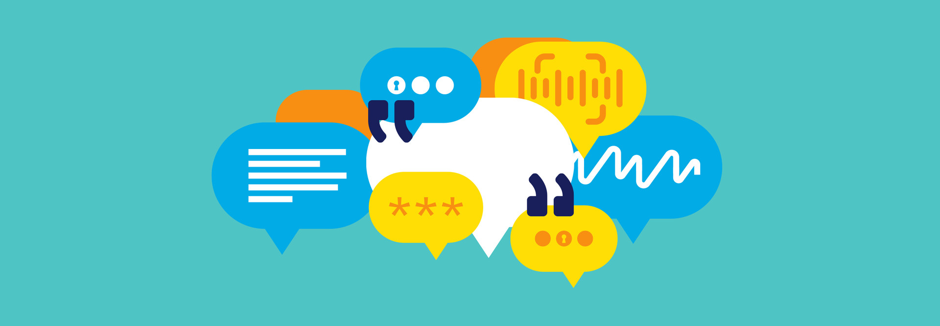 Illustration of speech bubble graphics