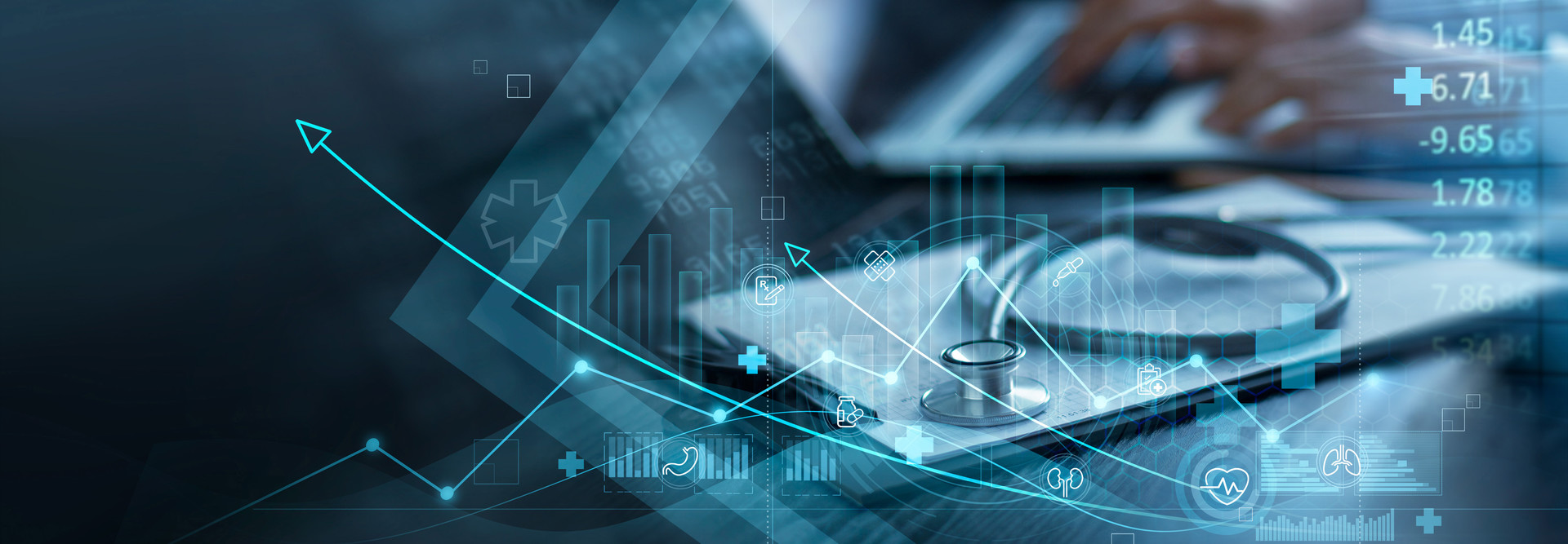 Healthcare business graph and data of Medical business growth