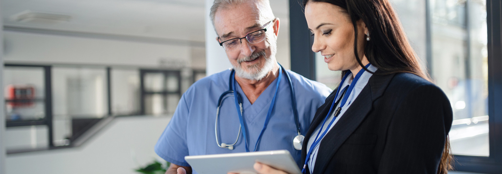 Doctor engaging with hospital management