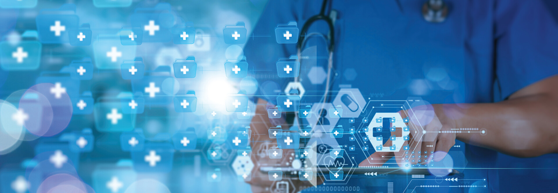 chatbot concept with nurse on phone