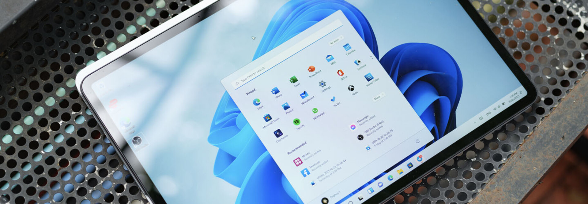 Windows 11 on tablet