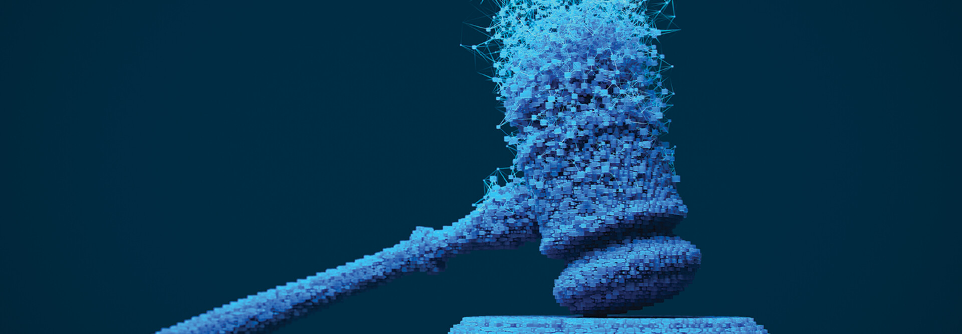 gavel made of data
