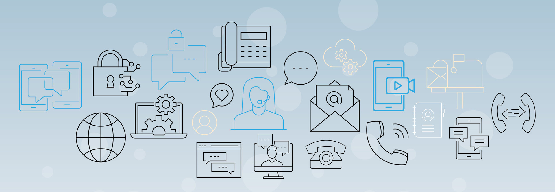 Contact center concept illustration