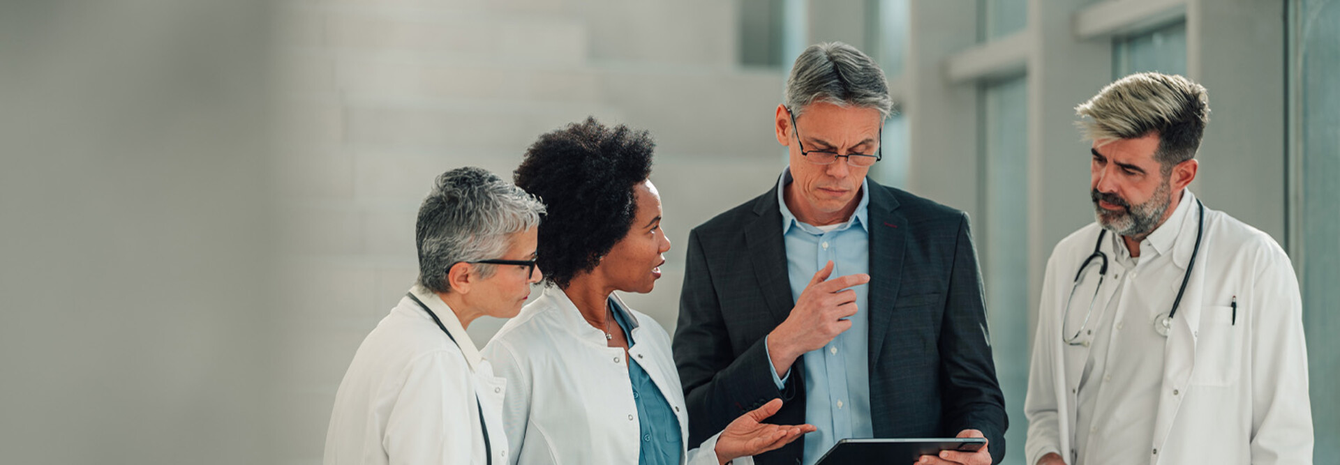 Group of doctors collaborating