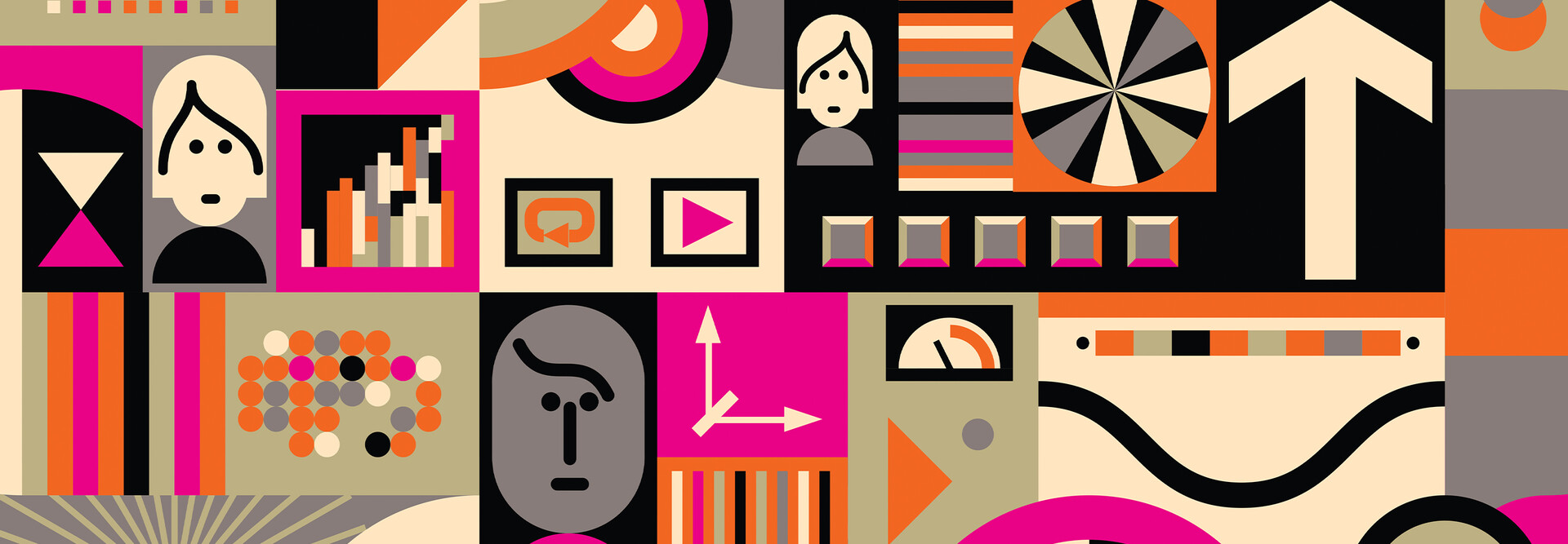 illustration of people and graphs