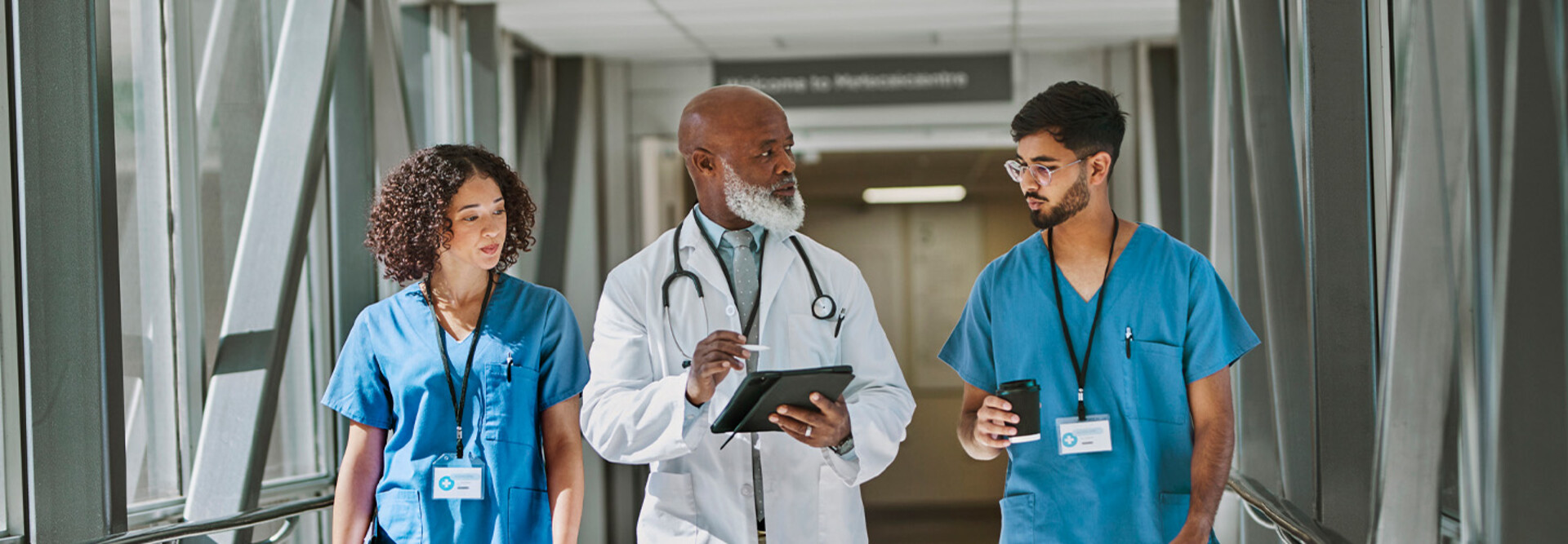 Doctor and nurses talking