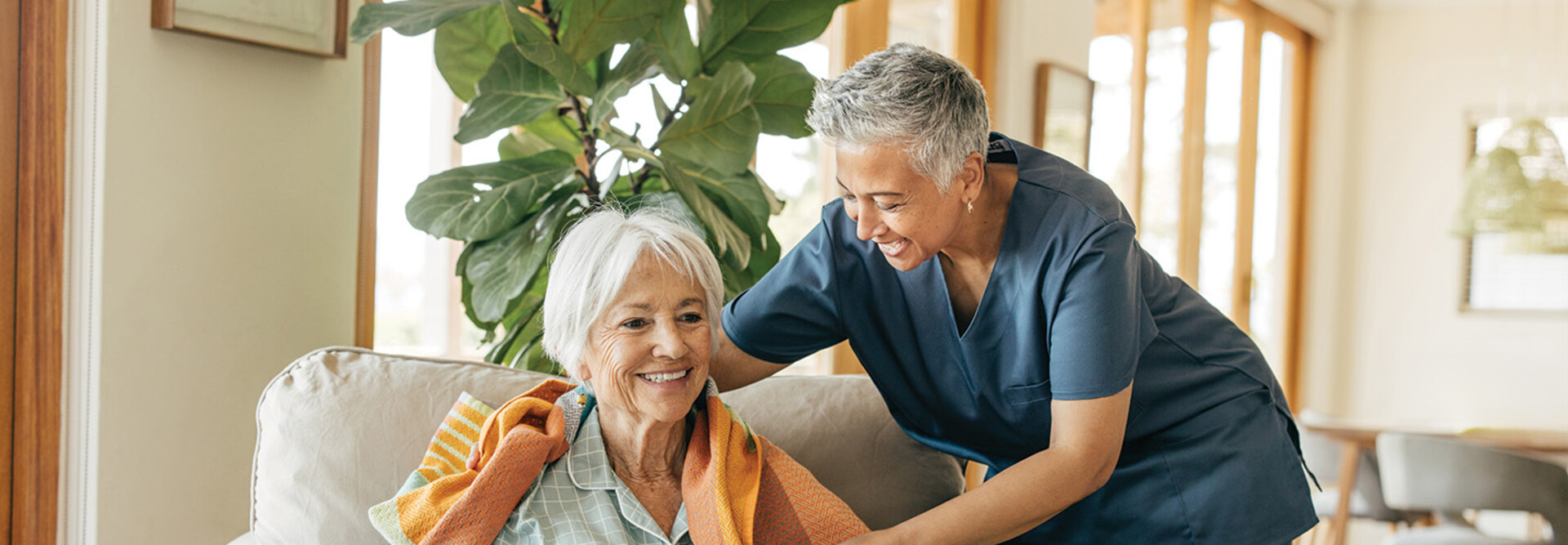 nurse taking care of senior