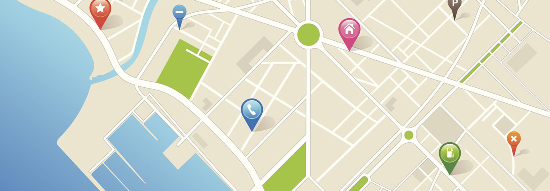 Map with icons. Photo: giorgos245