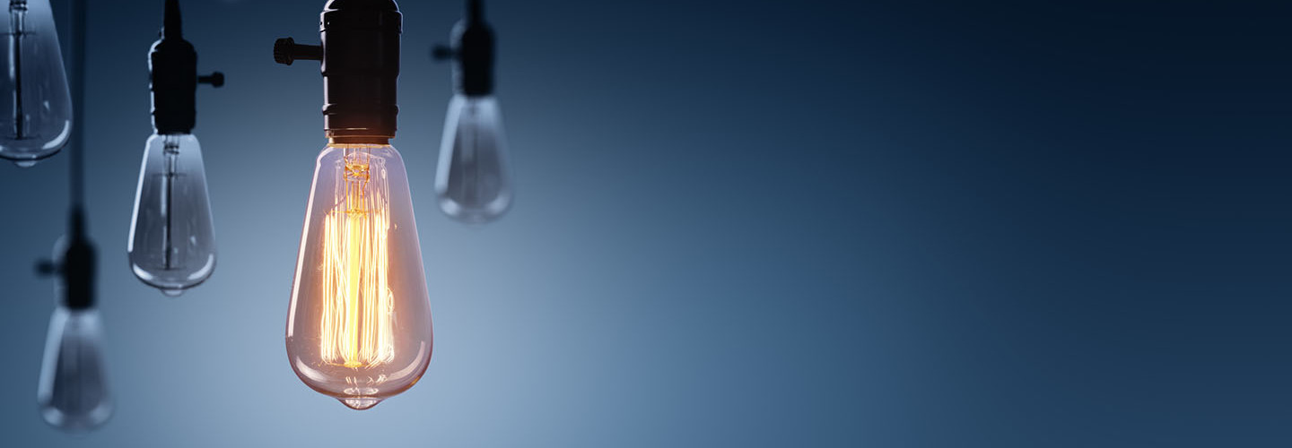 lightbulbs in creativity concept