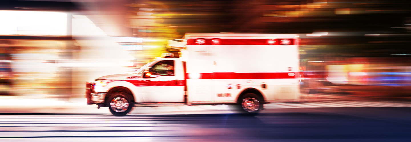 Ambulance in city