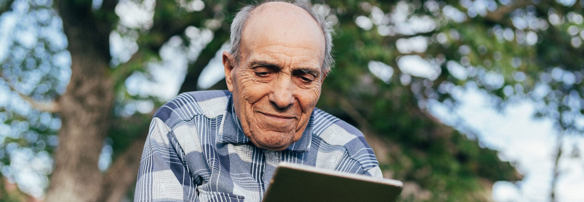 Man using telehealth