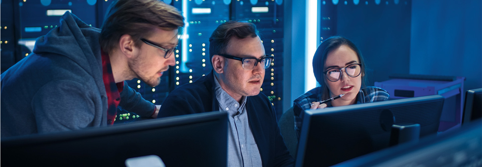 cybersecurity team monitors healthcare organization's IT environment