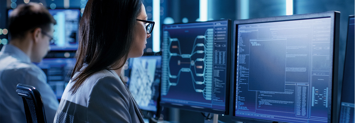 Health IT leader looks at monitor in command center