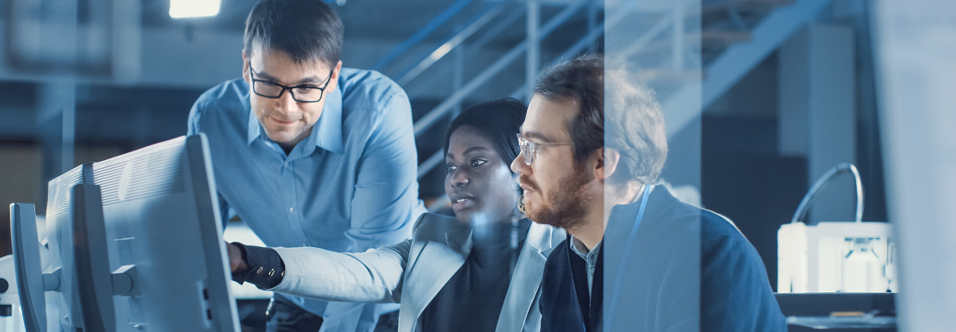 IT team solving a problem