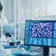 scientist uses AI for drug discovery research