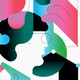 abstract illustration of person using EHR on computer surrounded by flowers and clouds