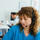 Nurse speaking to patient via phone